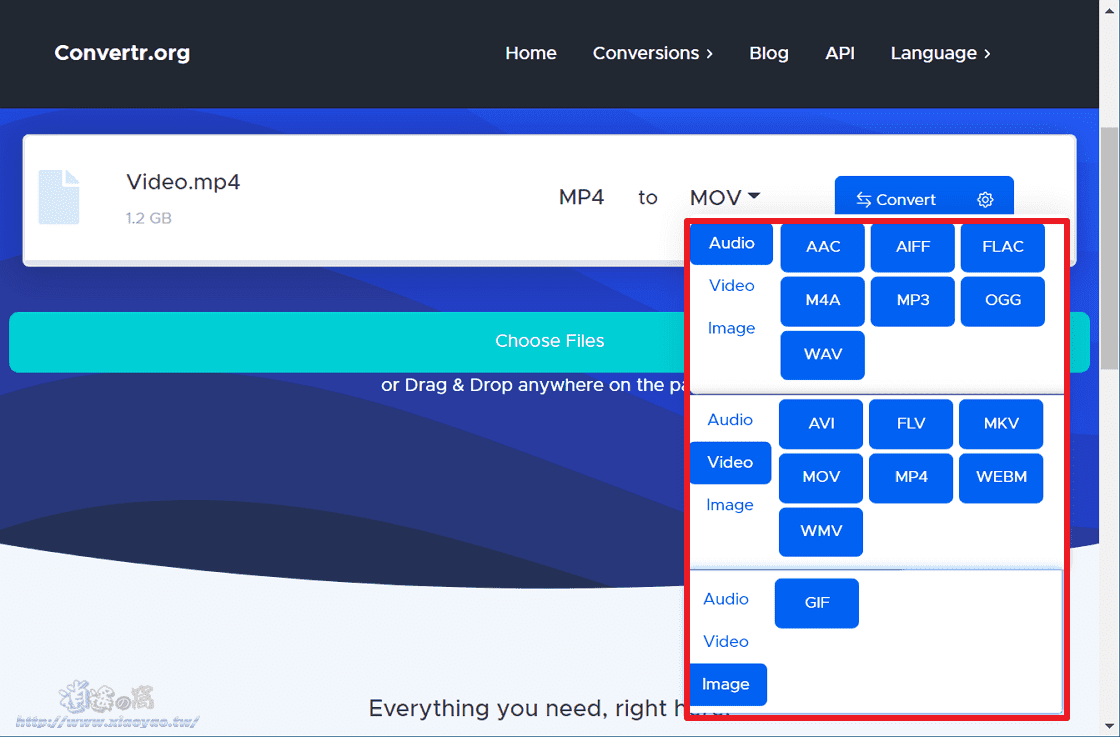 Convertr.org 線上轉換檔案格式