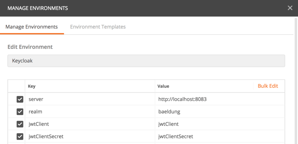 使用邮递员访问Keycloak端点