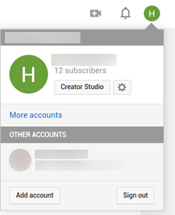 Creator Studio button