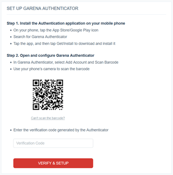 Garena authenticationator