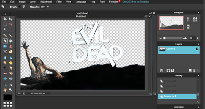 如何在 Pixlr 编辑器橡皮擦工具中删除背景