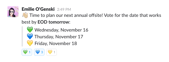 在 Slack 中运行民意调查