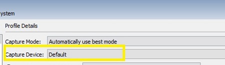 捕获设备默认值