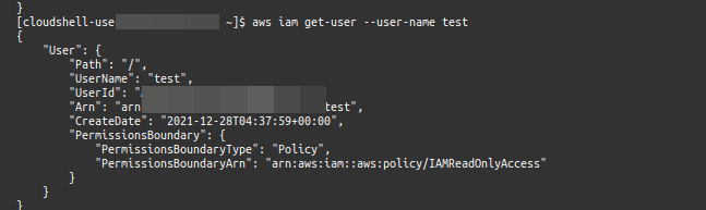 user.permissionsBoundary 在使用 Java SDK 从 AWS 检索信息时回传 NULL