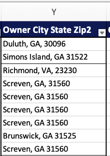 更改城市、州、邮编格式