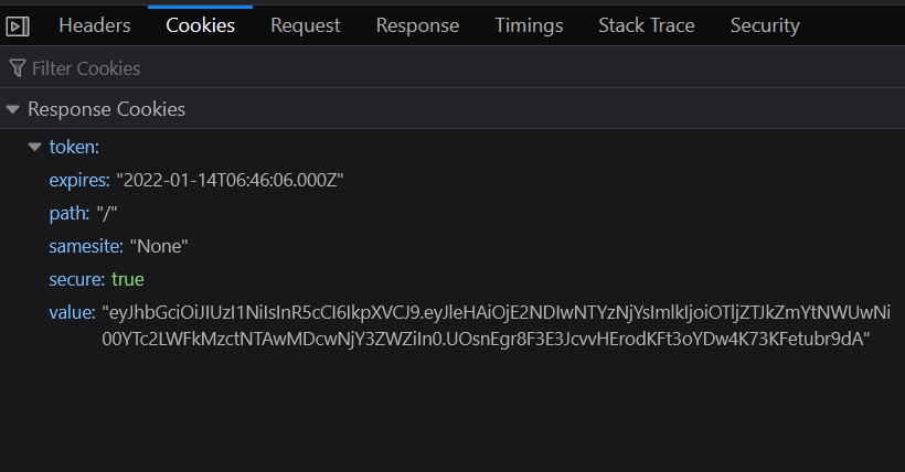 无法从 Go API 在客户端中设定 cookie