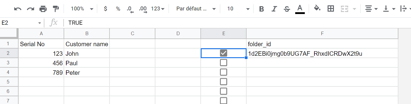Google Script 帮助在驱动器中创建新档案夹,名称取自一行的两个单元格