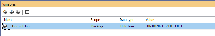 为什么 SSIS 变量没有将毫秒部分传递到查询中？